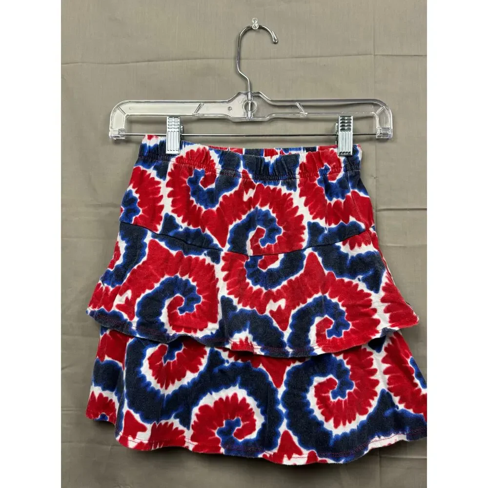 Girls Patriotic "Let's Celebrate" Sleeveless Shirt and Skirt Set, Size 7/8 - Picture 4 of 7